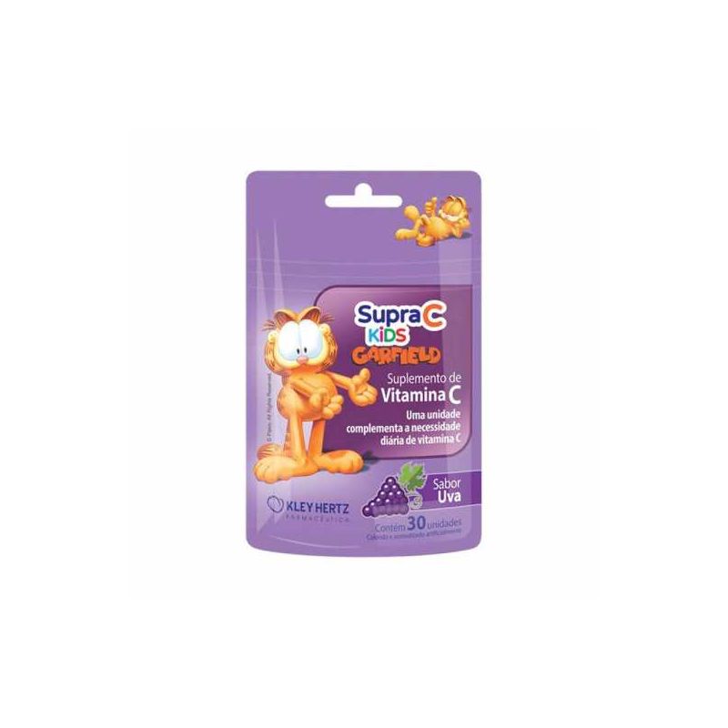 SUPRA C KIDS GARFIELD SABOR UVA COM 30UNIDADES