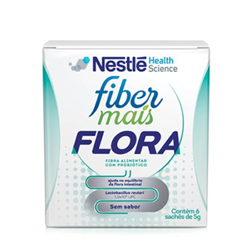 FIBER MAIS FLORA COM 6 SACHES DE 5 GRAMAS