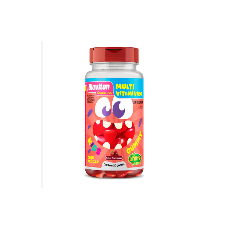 GUMMY KIDS MULTIVITAMINICO BIOVITON SABOR FRAMBOESA 30 GOMAS