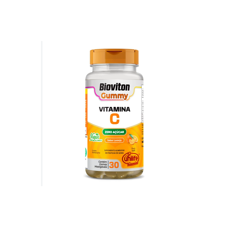 GUMMY VITAMINA C BIOVITON SAB LARANJA 2,5GR COM 30G UNILIFE