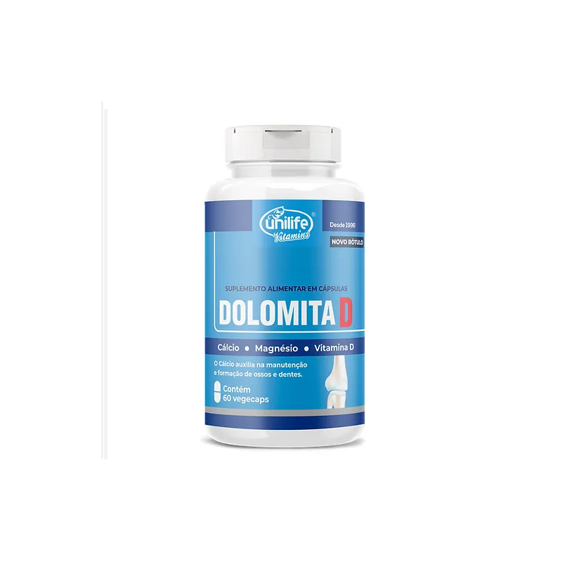 DOLOMITA "D" 950 MG COM 60 CAPSULAS UNILIFE