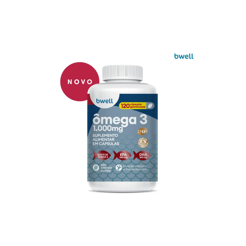 OMEGA 3 1000MG BWELL COM 120 CAPSULAS
