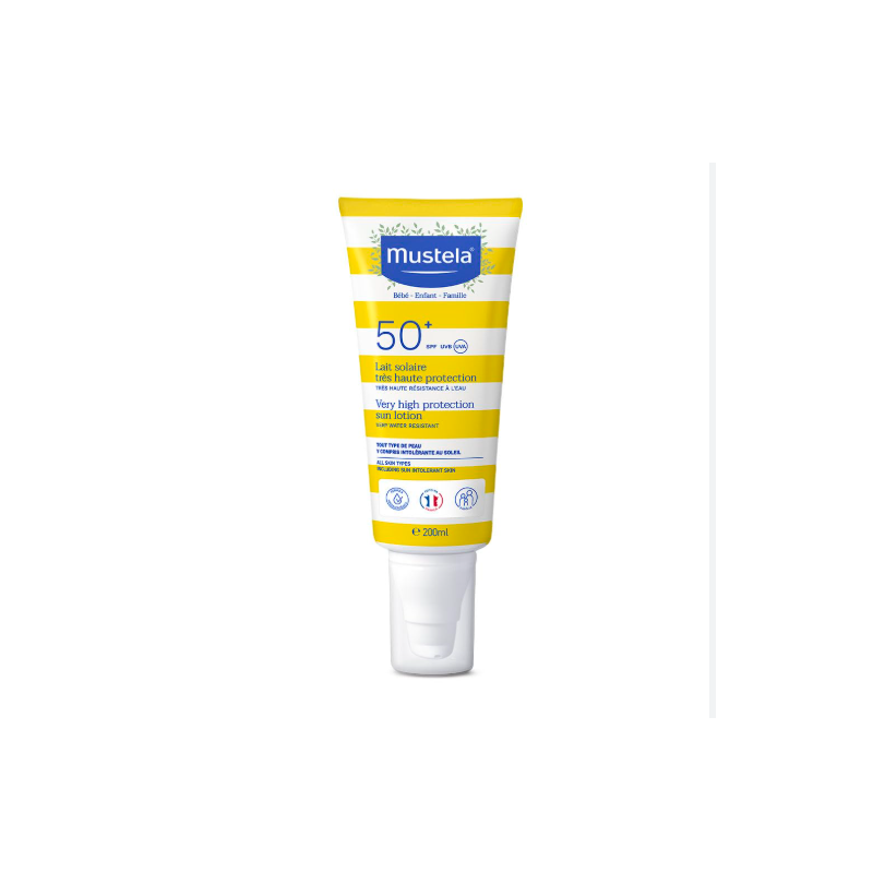 PROTETOR SOLAR INFANTIL MUSTELA ROSTO E CORPO FPS50+ 200ML