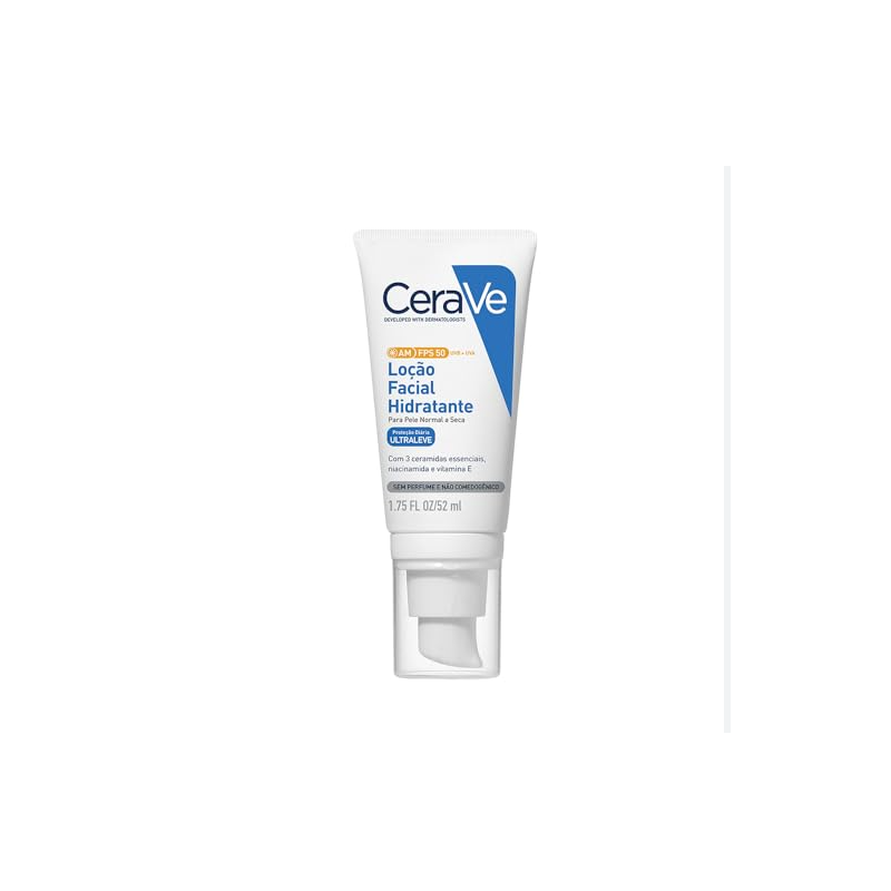 LOÇÃO HIDRATANTE FACIAL CERAVE AM FPS50 COM 52ML