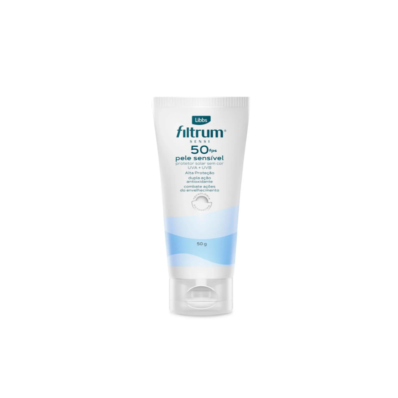 PROTETOR SOLAR FACIAL FILTRUM SENSI FPS50 COM 50G - VALIDADE 08/2026