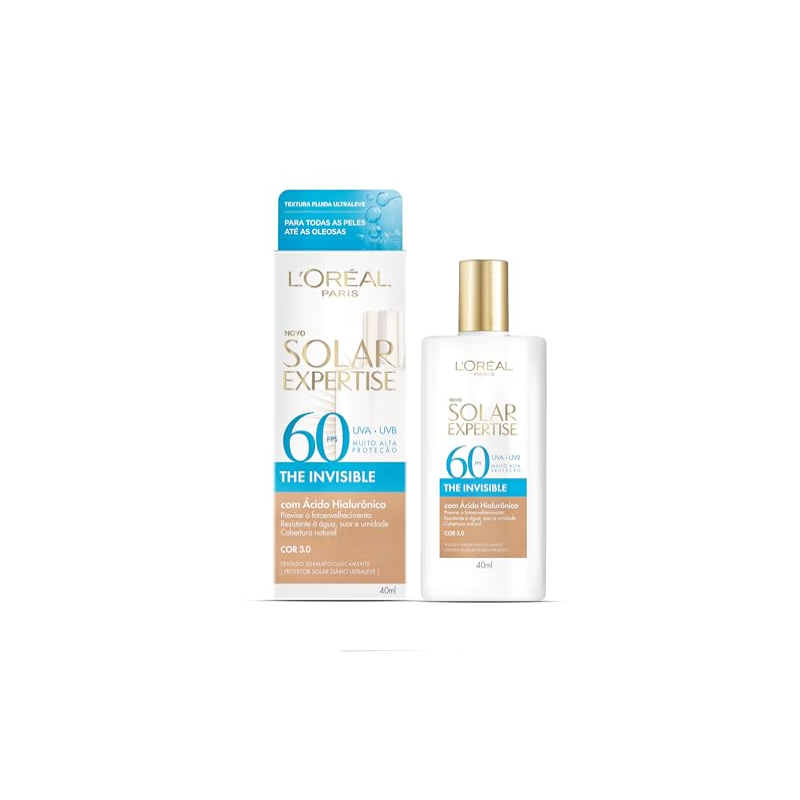 PROTETOR SOLAR L'ORÉAL THE INVISIBLE FPS60 COR 3.0 40ML