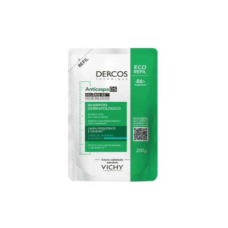 SHP DERCOS ANTICASPA DS CABELOS NORMAIS A OLEOSOS REFIL 200
