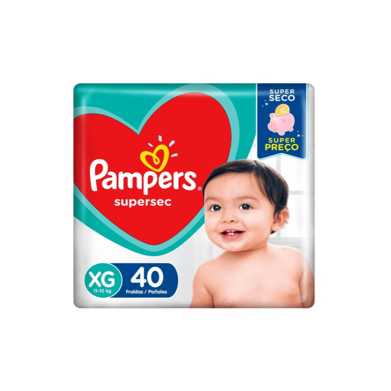 FRALDA PAMPERS SUPERSEC XG 40