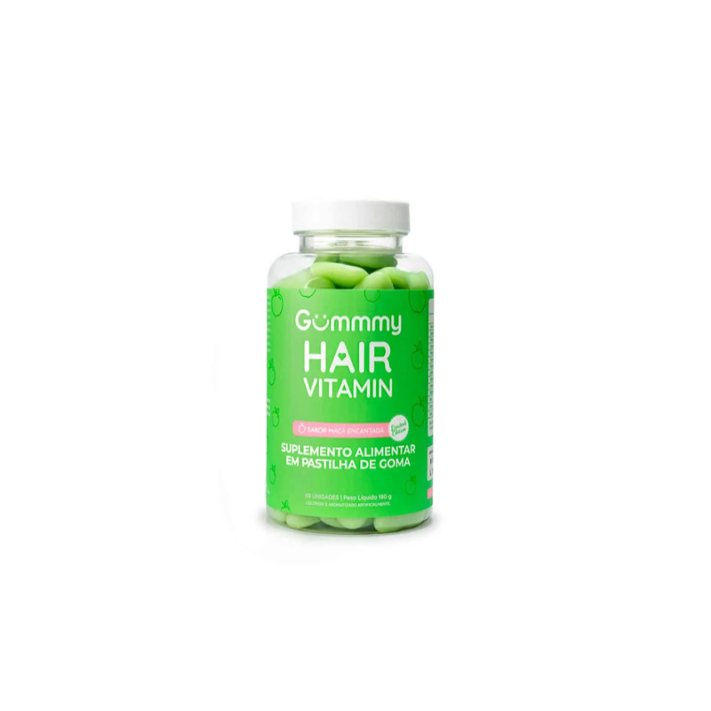 GUMMY  HAIR VITAMIN CABELOS E UNHAS COM 60 UNIDADES VERDE