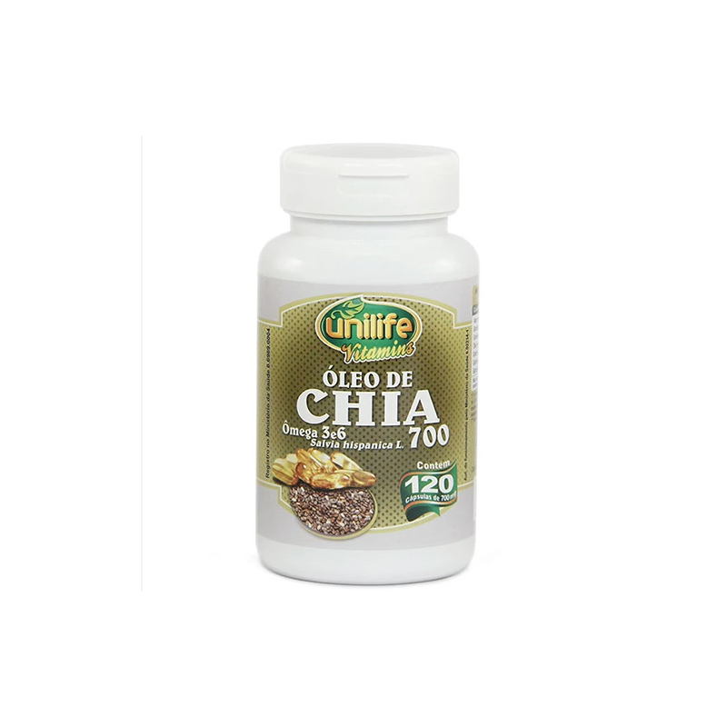 OLEO DE CHIA 700 MG COM 120 CAPSULAS UNILIFE