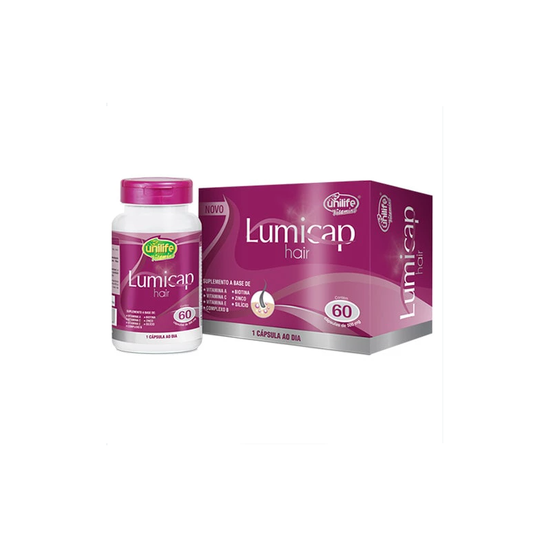 LUMICAP HAIR 500 MG COM 60 CAPSULAS UNILIFE