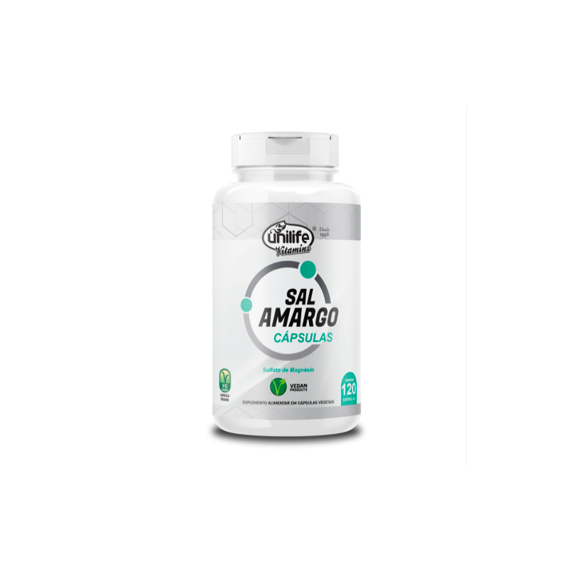 SAL AMARGO 850 MG COM 120 CAPSULAS UNILIFE