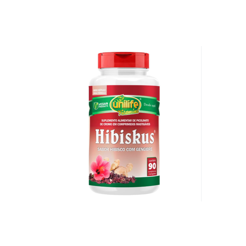 HIBISCO COM GENGIBRE 500MG COM 90 COMPRIMIDOS UNILIFE