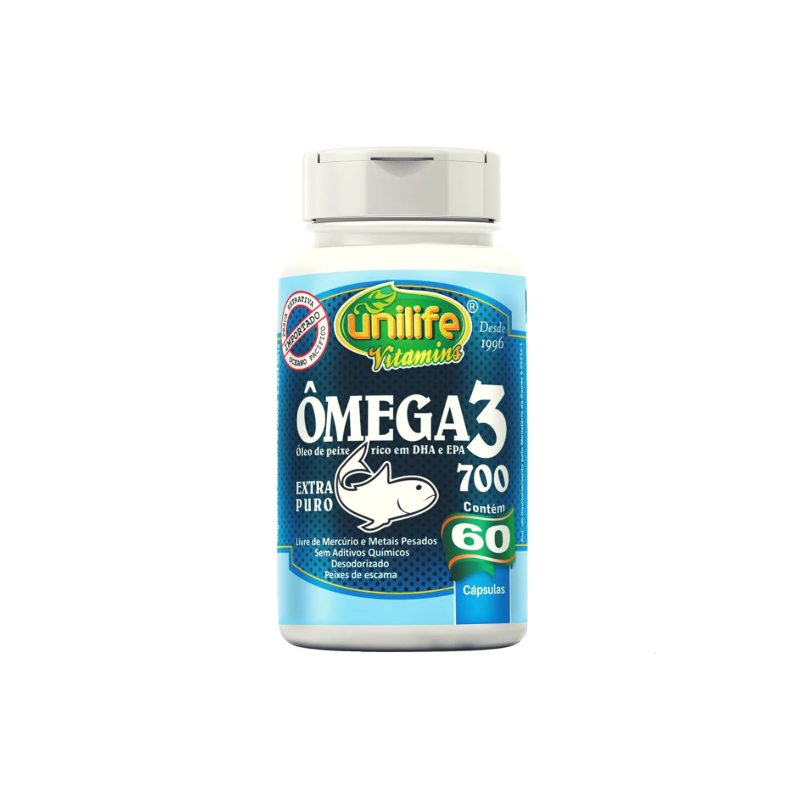 OLEO DE PEIXE OMEGA 3 700 MG COM 60 CAPSULAS UNILIFE