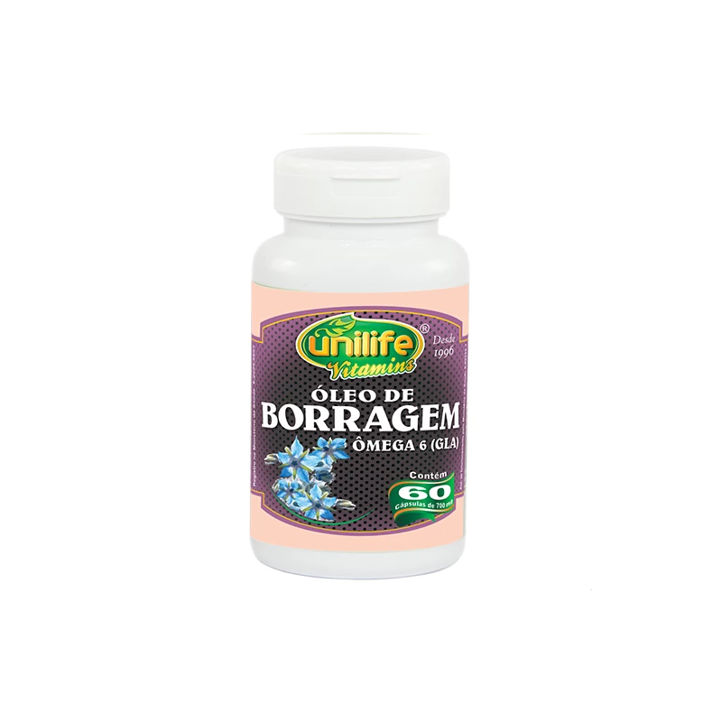 OLEO DE SEMENTE DE BORRAGEM 700 MG COM 60 CAPSULAS UNILIFE