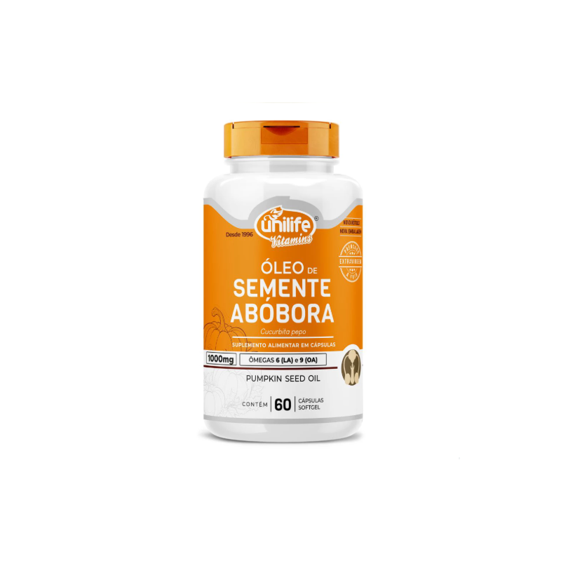 OLEO DE SEMENTE DE ABOBORA 1200 MG COM 60 CAPSULAS UNILIFE