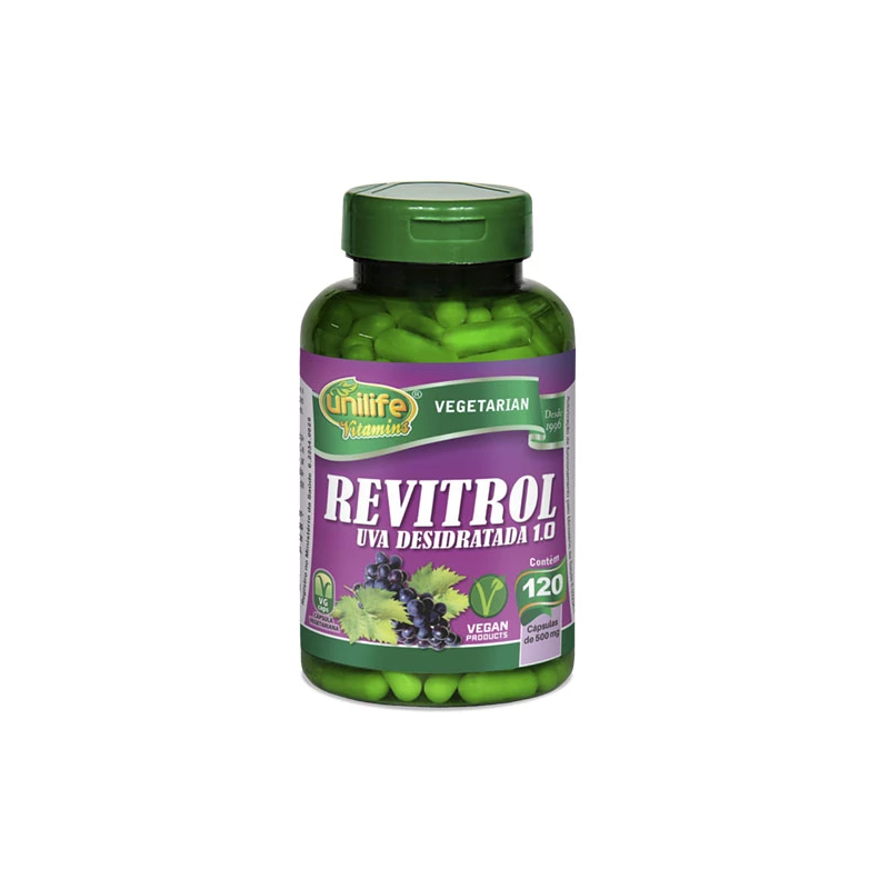 UNI UVA REVITROL 500 MG COM 120 CAPSULAS UNILIFE