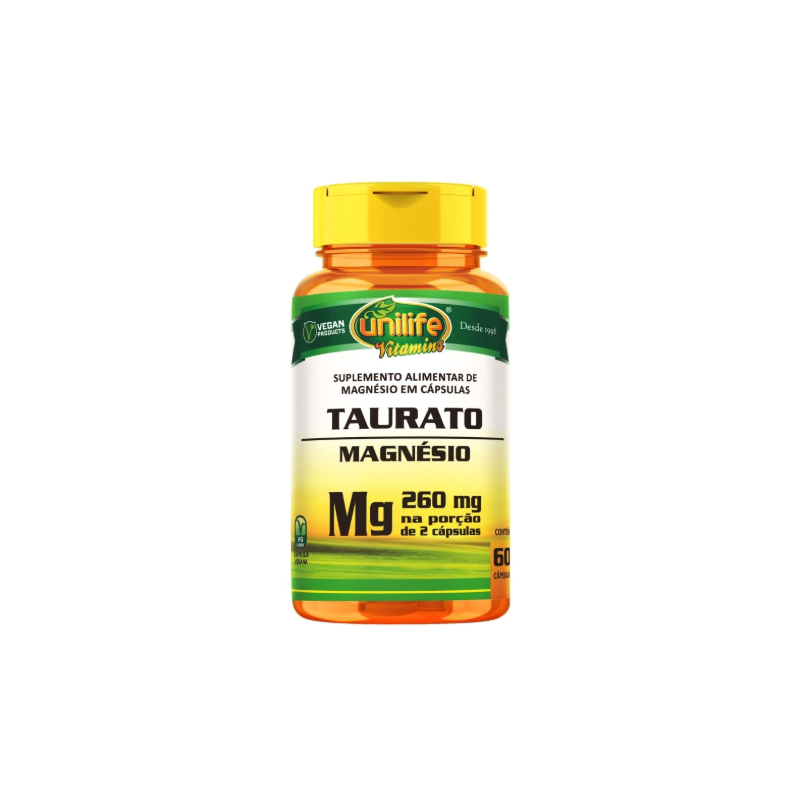 TAURATO DE MAGNESIO 620MG COM 60 CAPSULAS UNILIFE