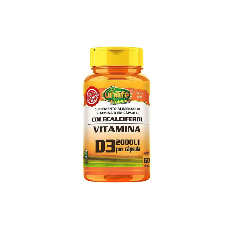 VITAMINA D3 COLECALCIFEROL 470MG COM 60 CAPSULAS UNILIFE