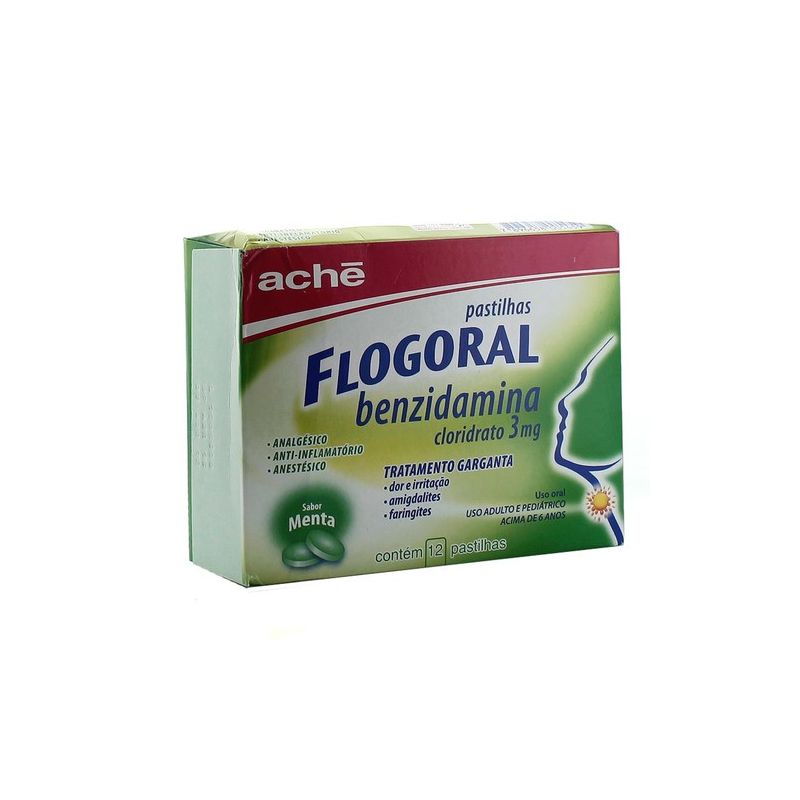 FLOGORAL MENTA COM 12 PASTILHAS - VALIDADE 05/2026