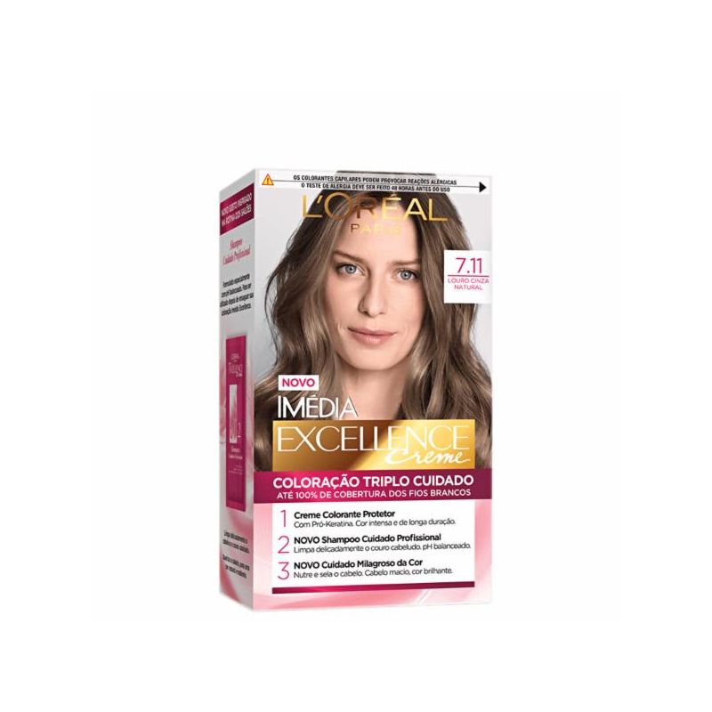 TINTURA IMEDIA 7.11 LOUR NAT CINZ INT