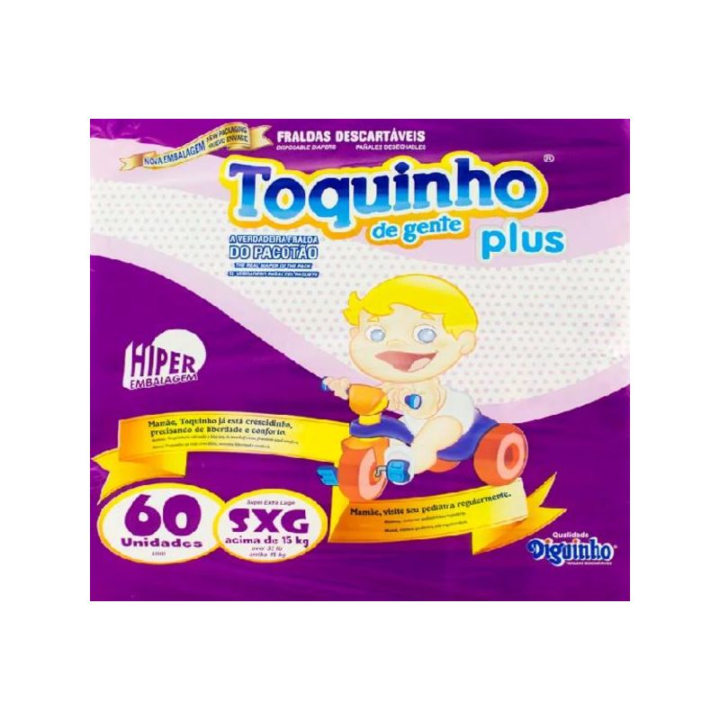FRALDA TOQUINHO PLUS SXG 60UNI