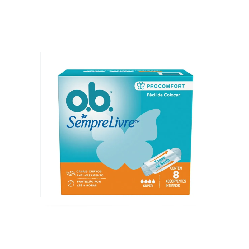 ABSORVENTE INTERNO OB SUPER PRO COMFORT COM 8 UNIDADES