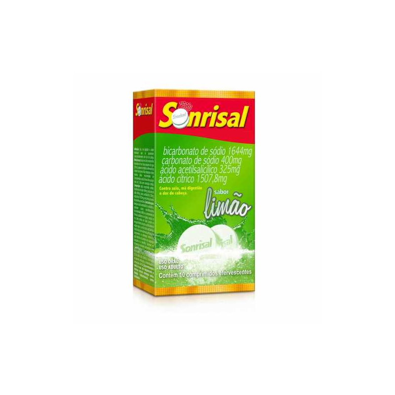 SONRISAL LIMÃO COM 10 COMPRIMIDOS EFERVESCENTE 