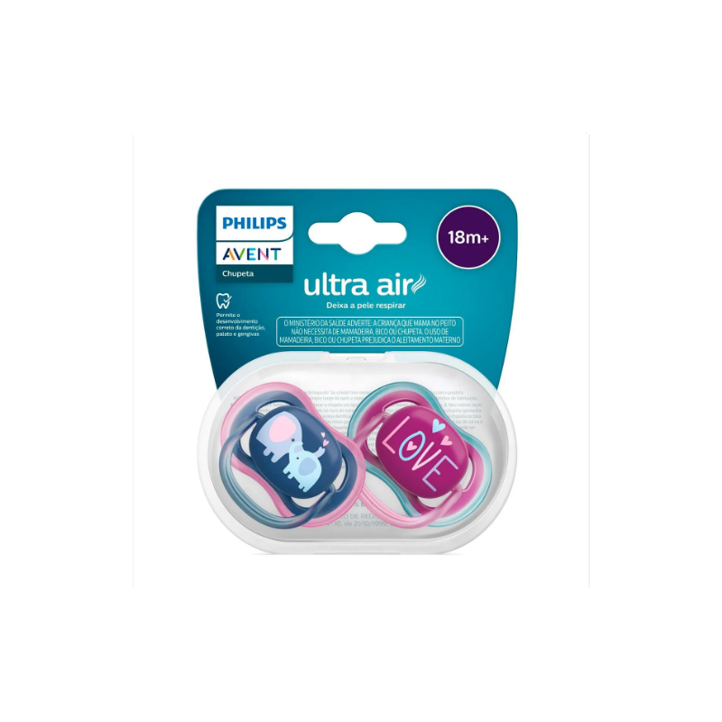 CHUPETA PHILIPS AVENT ULTRA AIR DUPLA 18+ MESES 2 UND