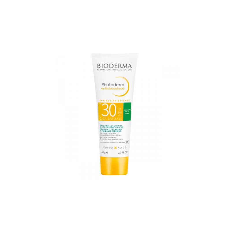 PROTETOR SOLAR BIODERMA PHOTODERM ANTIOLEOSIDADE FPS 30 40G
