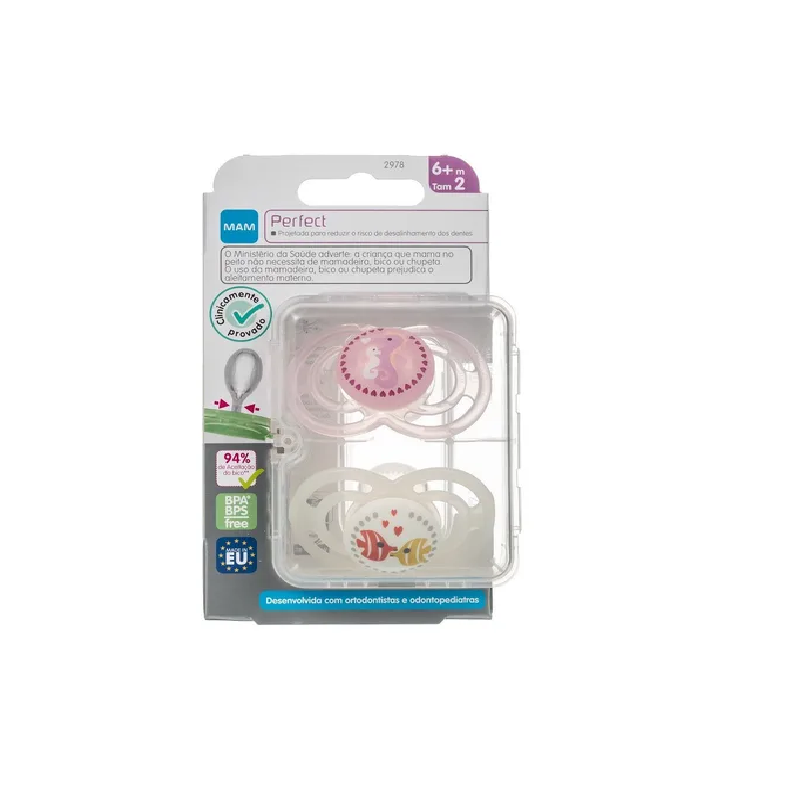 CHUPETA MAM PERFECT 6+ MESES 2 UND