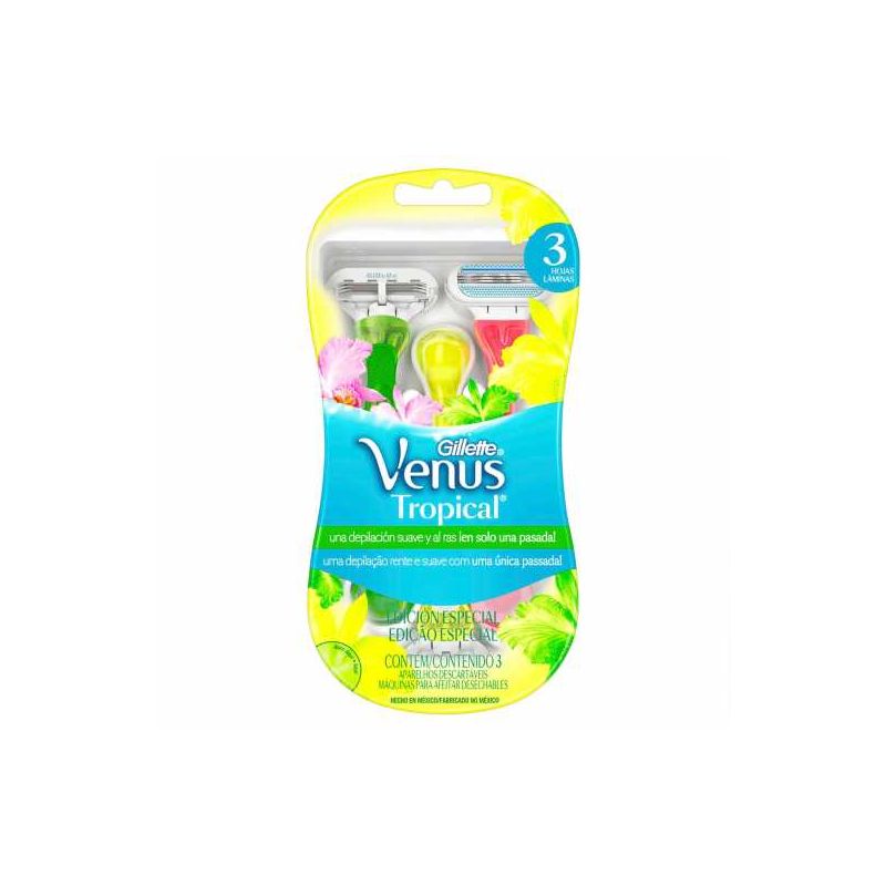 APARELHO DE BARBEAR VENUS TROPICAL C/3