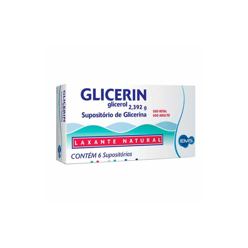 GLICERIN ADULTO COM 6 SUPOSITORIOS