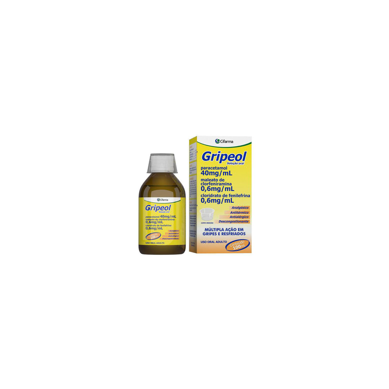 GRIPEOL SOLUÇÃO ORAL 100ML -CIFARMA-