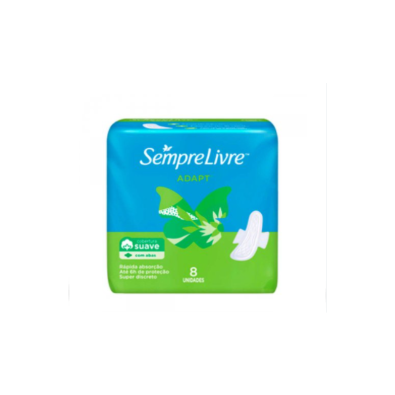 ABSORVENTE SEMPRE LIVRE ADAP SUAVE COM ABAS LEVE 8 PAGUE 7