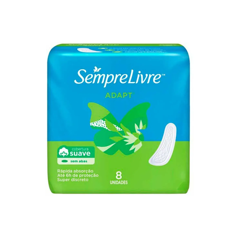ABSORVENTE SEMPRE LIVRE ADAP SUAV SEM ABAS COM 8 UNIDADES - VALIDADE 04/2026