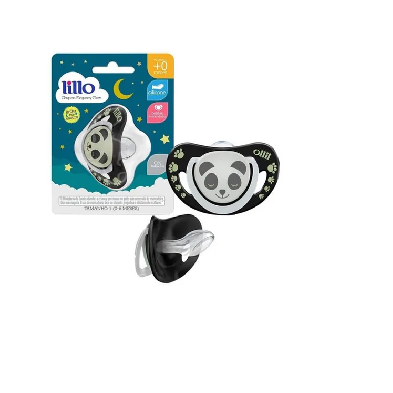 CHUPETA LILLO ELEGANCY GLOW PANDA 0-6 MESES NEUTRA 