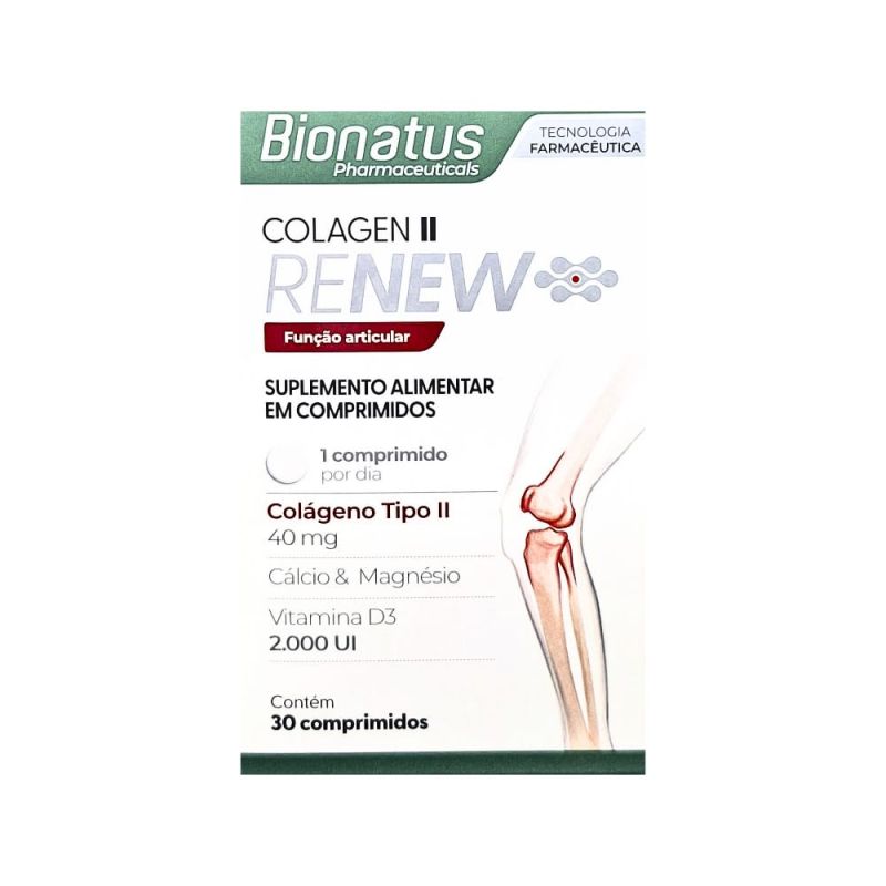 COLAGENO RENEW TIPO II + VITAMINA E MINE COM 60 COMPRIMIDOS