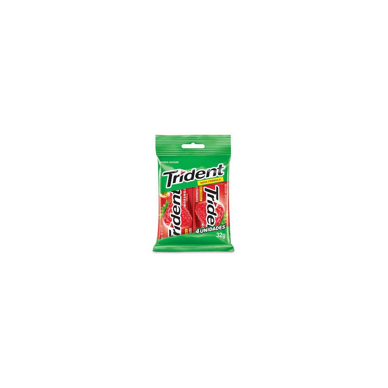 TRIDENT PACOTE COM 4 UNI DE 8 GRAMAS MORANGO