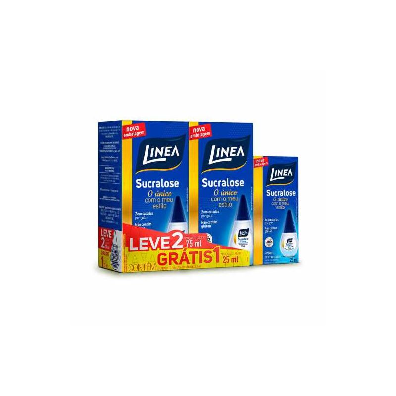 ADOÇANTE LINEA SUCRALOSE 75ML LEV 2 GRATIS 1 25ML
