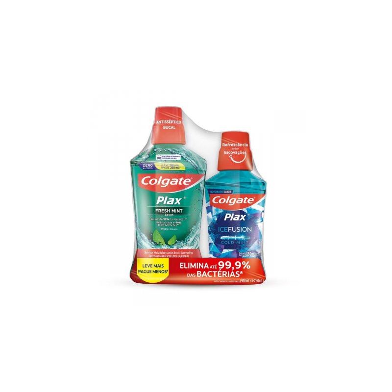 KIT PLAX COLGATE FRESH MINT 500ML+250ML 