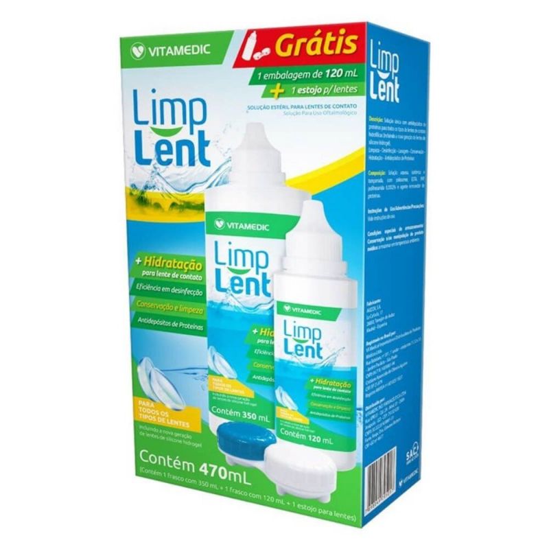 LIMP LENT SOLUÇÃO PARA LENTE DE CONTATO COM 470ML