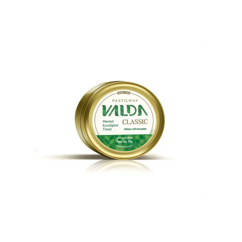 PASTILHA VALDA CLASSIC COM 50 GRAMAS