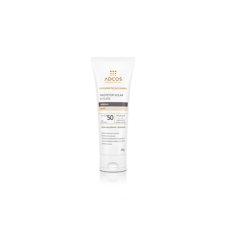 PROTETOR SOLAR ADCOS MOUSSE FPS50 TONAL NUDE 40G