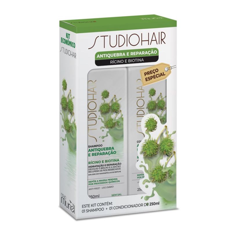 KIT STUDIO HAIR SHAMPOO E CONDICIONADOR ANTIQUEBRA 250ML