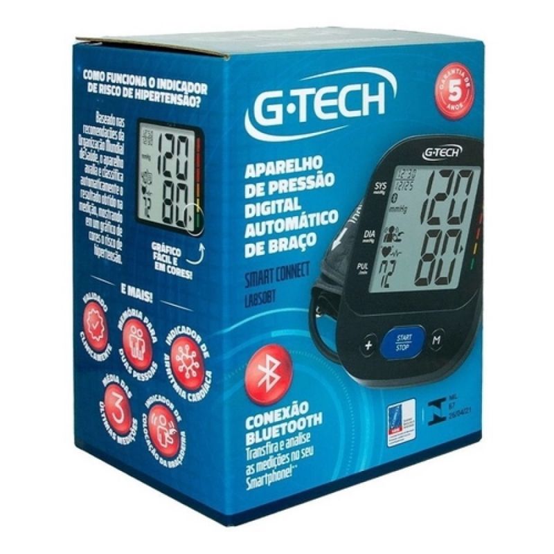 APARELHO DE PRESSAO DIGITAL AUTOMATICO DE BRACO G-TECH SMART