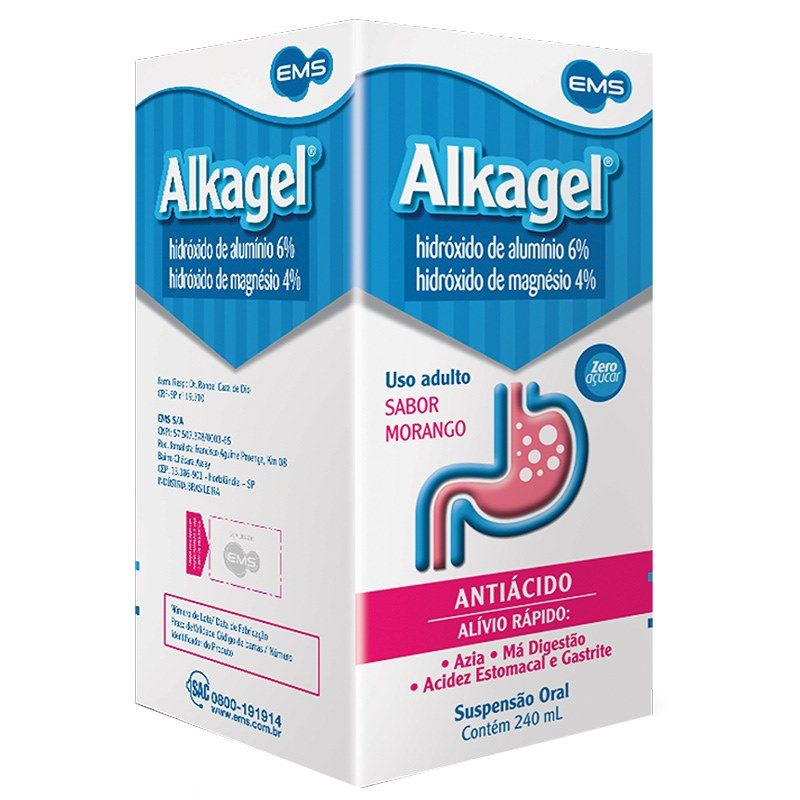 ALKAGEL SABOR MORANGO 240ML