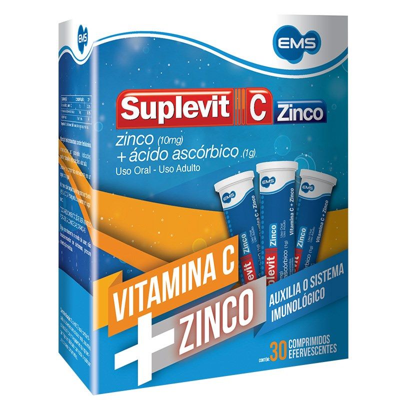 SUPLEVIT C ZINCO1G+10MG C/30COMP EFERV-E