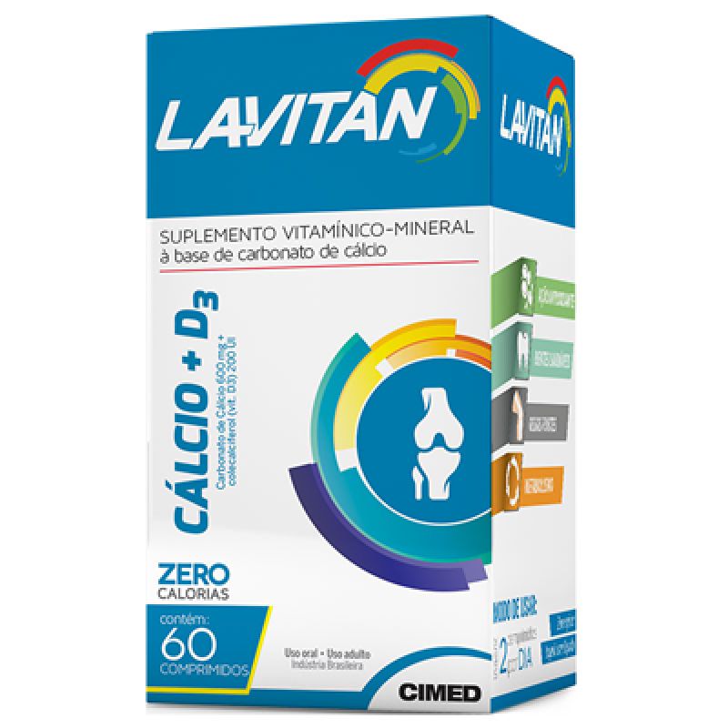 LAVITAN CALCIO+D3 COM 60 COMPRIMIDOS