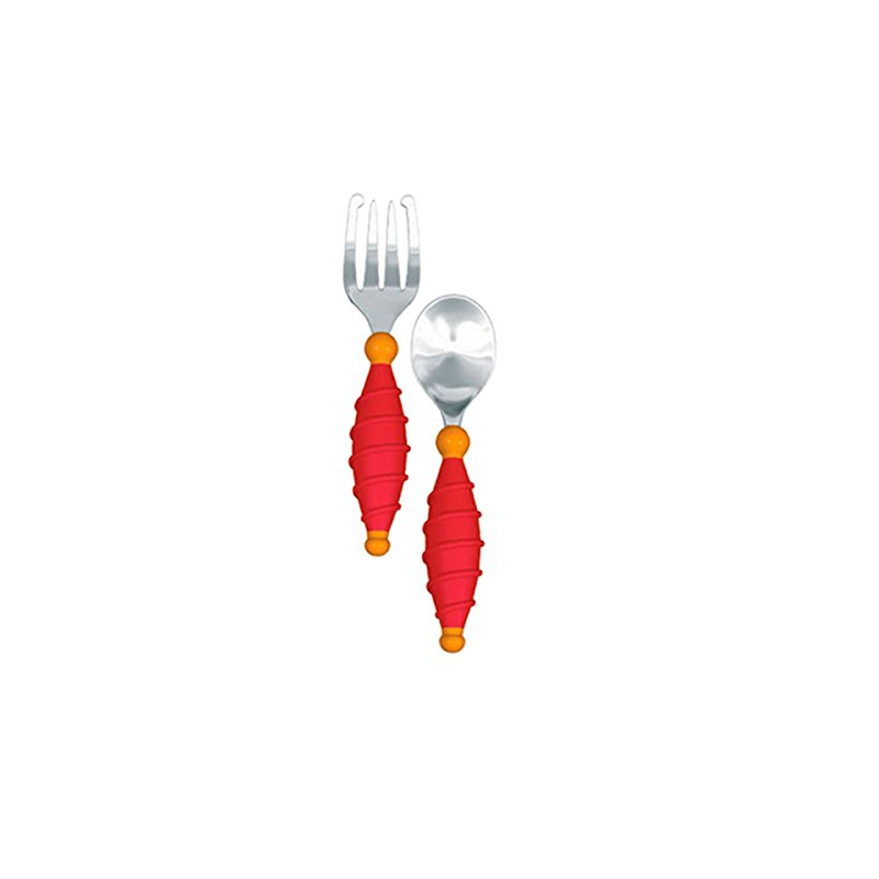 KIT LILLO COLHER E GARFO FUN GRIPS VERMELHO 